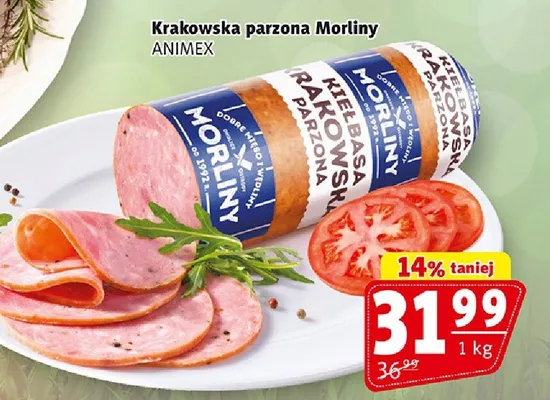 Krakowska parzona Morliny Animex promocja w Prim Market