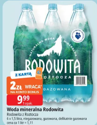 Woda mineralna Rodowita promocja w Leclerc