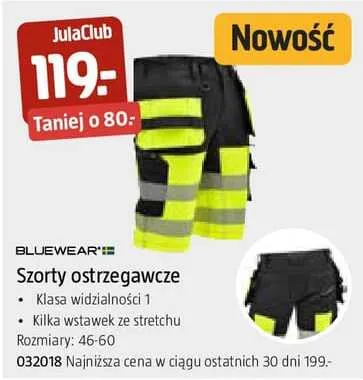 Szorty ostrzegawcze Bluewear klasa widzialności 1 rozmiary 46-60 promocja w Jula