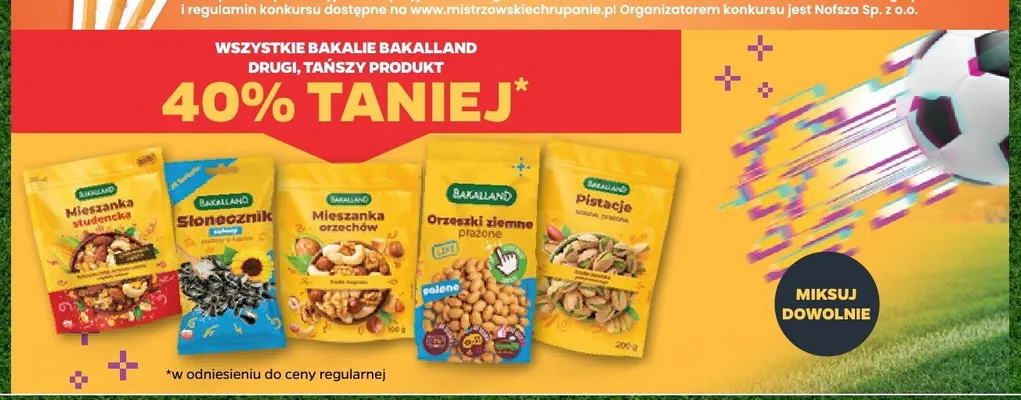 Pistacje prażone solone Bakalland promocja w Netto