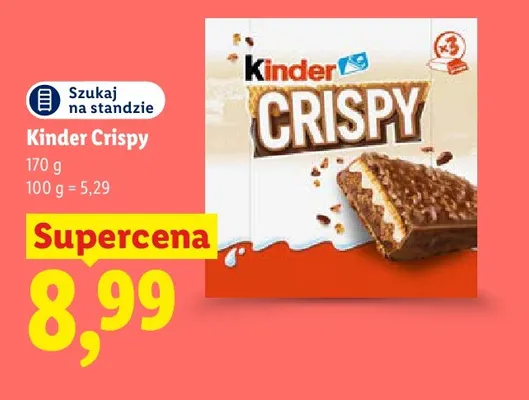 Baton Kinder Crispy promocja w Lidl