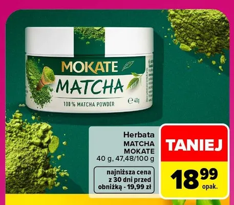 Herbata Matcha Mokate promocja w Carrefour Market