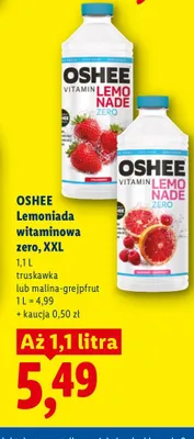 Lemoniada witaminowa Oshee Zero truskawka XXL promocja w Lidl