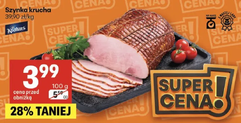 Szynka krucha promocja w Delikatesy Centrum