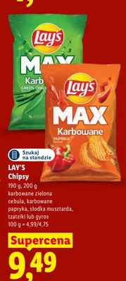 Chipsy Lay's karbowane zielona cebula promocja w Lidl