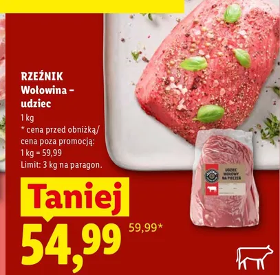 Wołowina udziec Rzeźnik promocja w Lidl