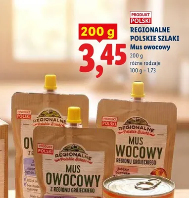 Mus owocowy Regionalne Polskie Szlaki promocja w Lidl