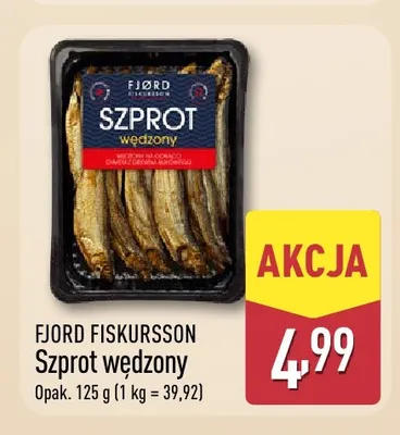 Szprot wędzony Fjord Fiskursson promocja w Aldi
