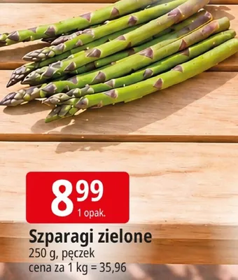 Szparagi zielone pęczek promocja w Leclerc
