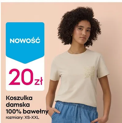 Koszulka damska 100% bawełny promocja w Pepco