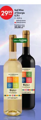 Wino czerwone półwytrawne Suli Saperavi promocja w Żabka