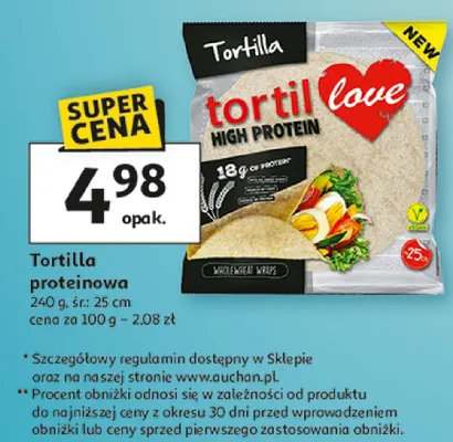 Tortilla proteinowa promocja w Auchan