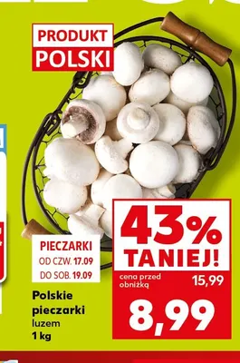 Pieczarki polskie luzem promocja w Kaufland