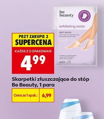 Skarpetki złuszczające do stóp Be Beauty promocja w Biedronka
