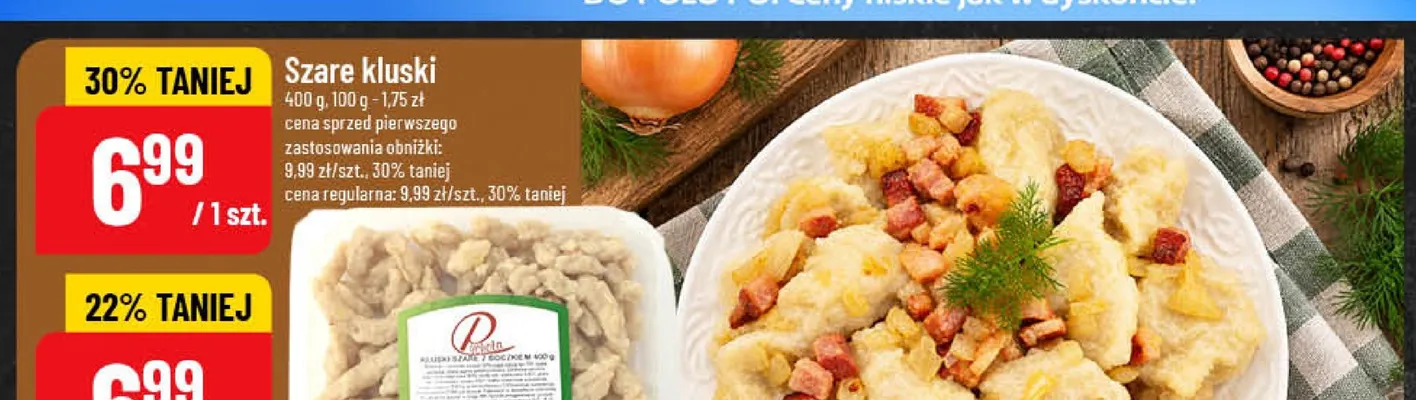 Kluski szare z boczkiem promocja w POLOmarket