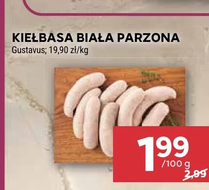 Kiełbasa biała parzona Gustavus promocja w Stokrotka