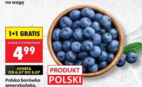 Borówka amerykańska polska promocja w Biedronka