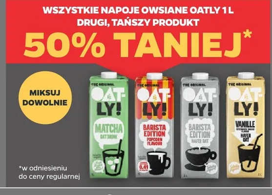 Napoje owsiane Oatly 1L promocja w Netto