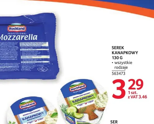 Serek kanapkowy z ogórkiem i koperkiem Hochland promocja w Selgros