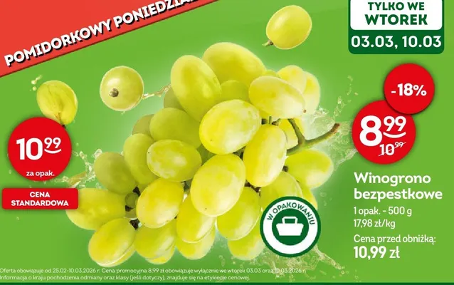 Winogrono bezpestkowe promocja w Żabka