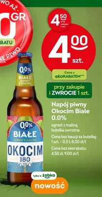 Napój piwny agrest z maliną butelka zwrotna promocja w Żabka