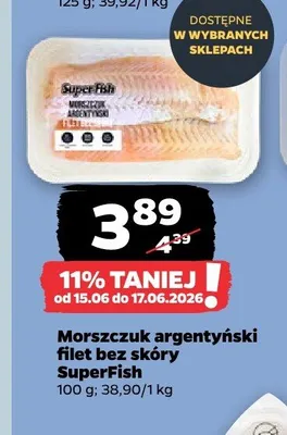 Morszczuk argentyński filet bez skóry SuperFish promocja w Netto
