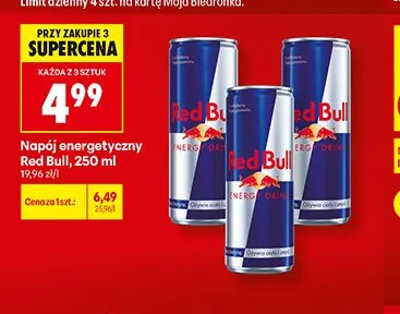 Napój energetyczny Red Bull Sugarfree promocja w Biedronka