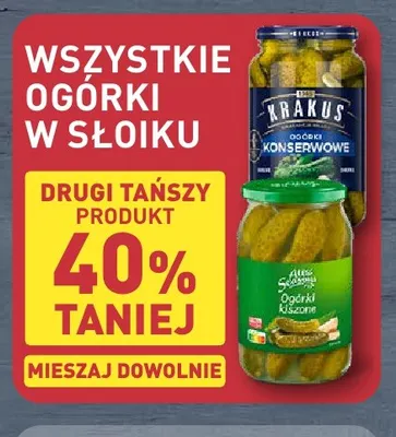 Ogórki konserwowe Krakus promocja w Aldi