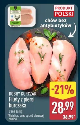 Filety z piersi kurczaka promocja w Aldi