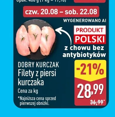 Filety z piersi kurczaka Dobry Kurczak promocja w Aldi