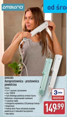 Aeroprostownica - prostownica powietrzna  promocja w Aldi
