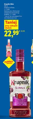 Likier Krupnik Śliwka promocja w Lidl