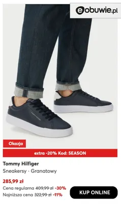 Sneakersy granatowe Tommy Hilfiger promocja w eobuwie.pl