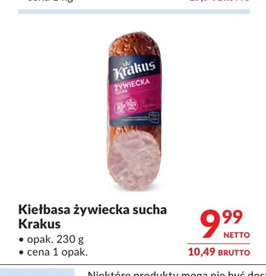 Kiełbasa żywiecka sucha Krakus promocja w Makro