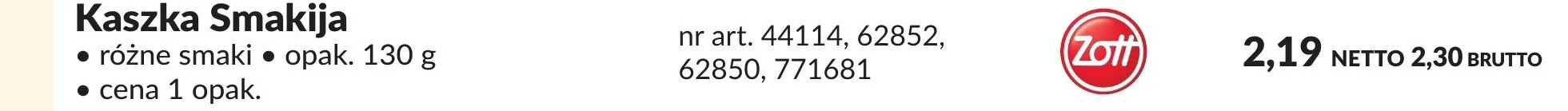 Kaszka Smakija różne smaki promocja w Makro