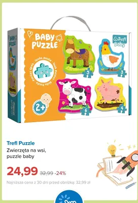 Puzzle baby Zwierzęta na wsi Trefl promocja w Smyk