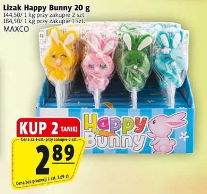 Lizak Happy Bunny 20g promocja w Prim Market