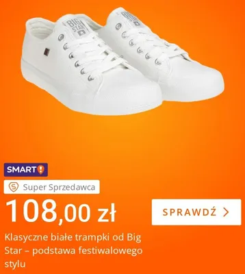 Trampki klasyczne białe Big Star promocja w Allegro