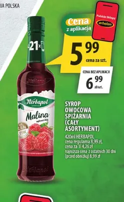 Syrop Owocowa Spiżarnia Herbapol promocja w Arhelan