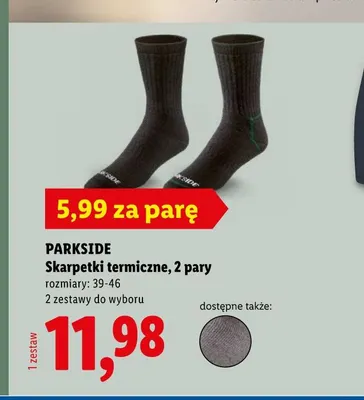 Skarpetki termiczne 2-pak Parkside promocja w Lidl