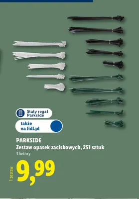 Zestaw opasek zaciskowych Parkside promocja w Lidl