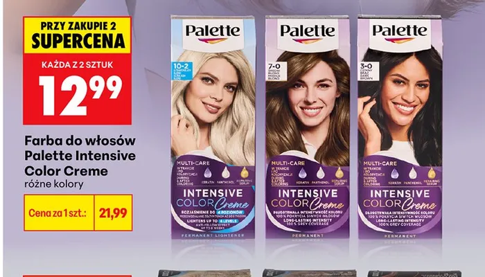 Farba do włosów Palette Intensive Color Creme 3-0 promocja w Biedronka