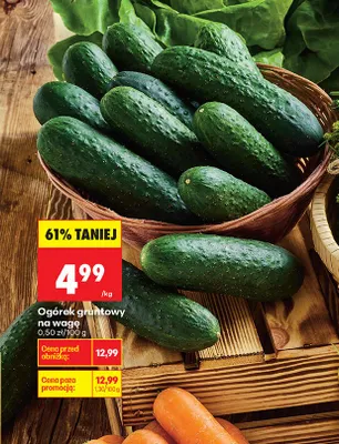 Ogórek gruntowy na wagę promocja w Biedronka