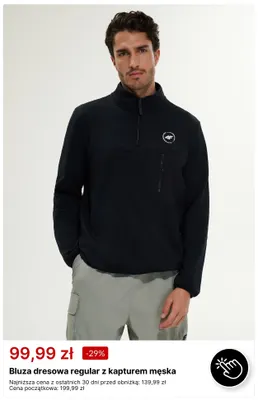 Bluza dresowa regular z kapturem męska 4F promocja w 4F