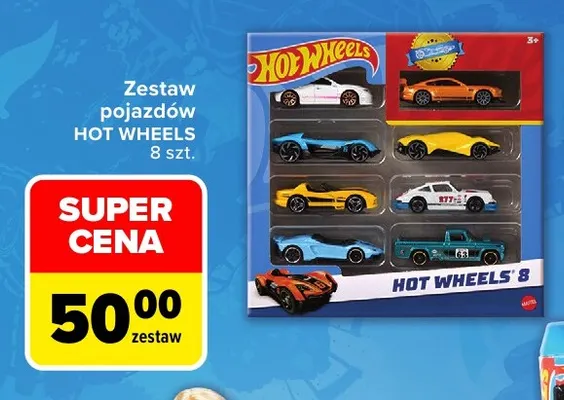 Zestaw pojazdów Hot Wheels 8-pak promocja w Carrefour
