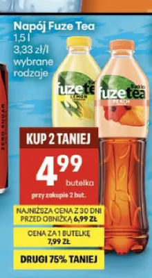 Napój Fuze Tea promocja w Delikatesy Centrum
