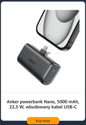 Powerbank Anker Nano 5000mAh 22,5W promocja w Amazon
