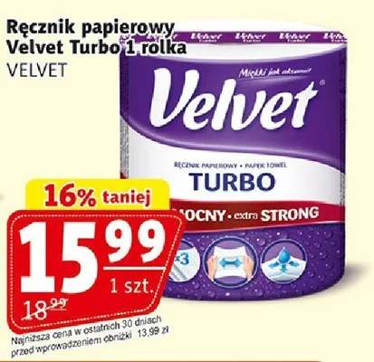 Ręcznik papierowy Velvet Turbo promocja w Prim Market