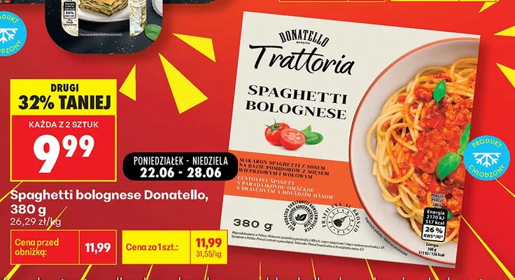 Spaghetti Bolognese Donatello Trattoria promocja w Biedronka