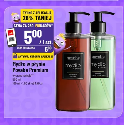 Mydło w płynie Povabe Premium bursztyn i owies promocja w POLOmarket
